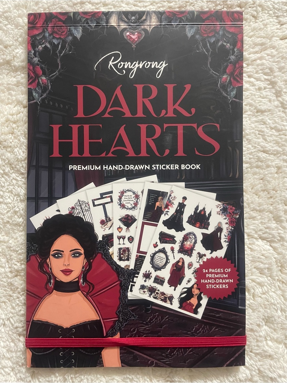 Rongrong Dark Hearts Premium Hand-Drawn Sticker Book - Vampire Gothic